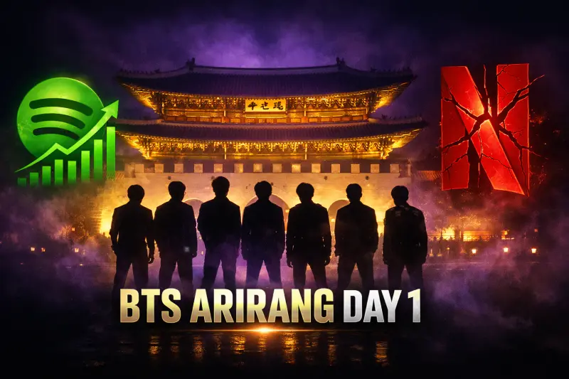 BTS ARIRANG Breaks Spotify Records on Day One — Then ARMY Splits Over Netflix Paywall