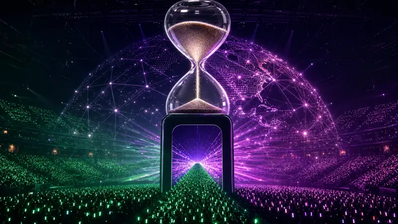 BTS Normal Spotify window visualized as a timed platform gateway expanding into global fandom