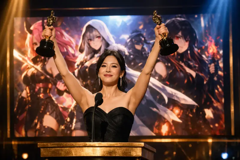 'KPop Demon Hunters' Wins Two Oscars — Then the Orchestra Cuts Off the Speech